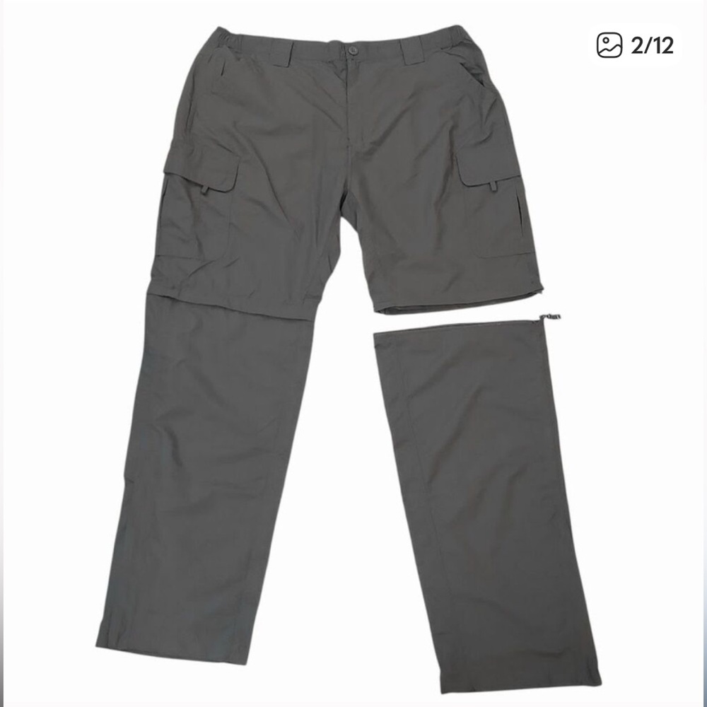 Rugged Exposure Men’s Gray ConvertibleWater-repellent Cargo Pants